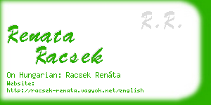 renata racsek business card